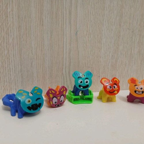 Kinder Surprise Joy figures miniatures used, set of spaceships and monsters