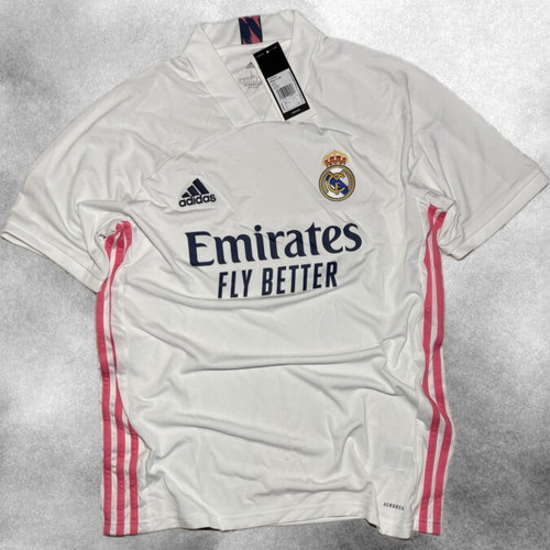Adidas Real Madrid Home Jersey brand new with tags, white with pink