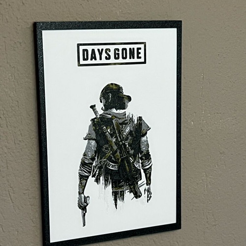 3D embossed image Days Gone new, 23x15.5cm with free stand
