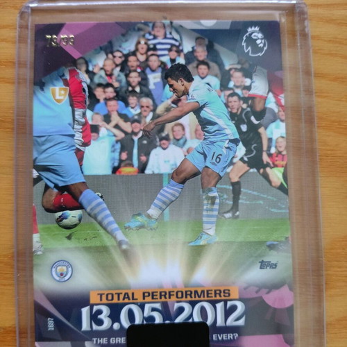 Topps Total Football Sergio Aguero Iconic Goal card like new