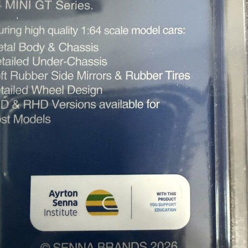 Mini GT 1:64 Mercedes-Benz 190E 2.3-16 #11 Ayrton Senna Edition new