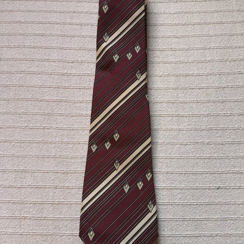 Seta-lux men's vintage polyester tie burgundy new