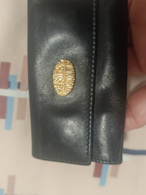 Leather key case new, genuine Italian Nannini black