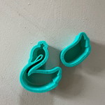 Swan cookie cutters used, two sizes