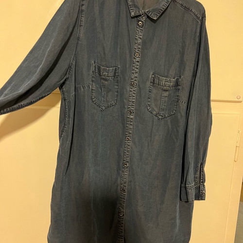 H&M shirt thin long unisex used, blue, size XXL