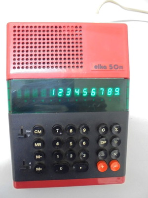 ELKA 50M electronic calculator used, vintage Bulgarian model