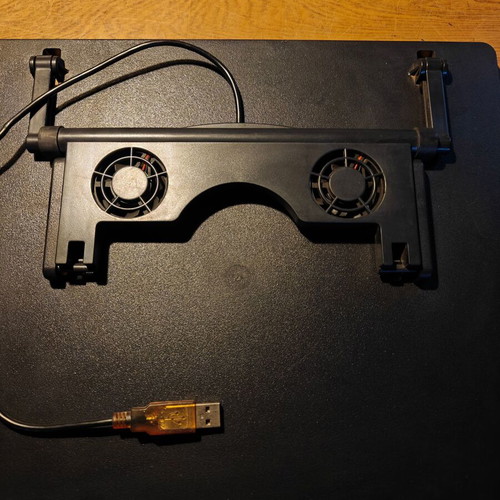 Hama Laptop Stand used with 2 USB Fans