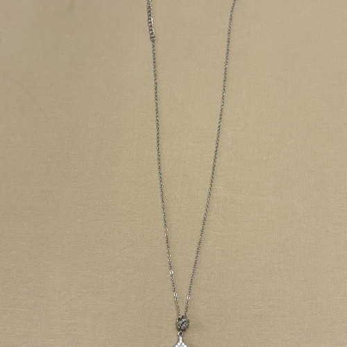 Mermaid tail necklace, stainless steel, silver