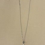 Mermaid tail necklace, stainless steel, silver