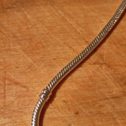 Pandora silver snake necklace 45 cm like new