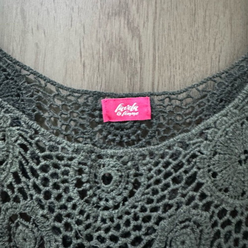 Favela perforated blouse-dress like new, black, size M