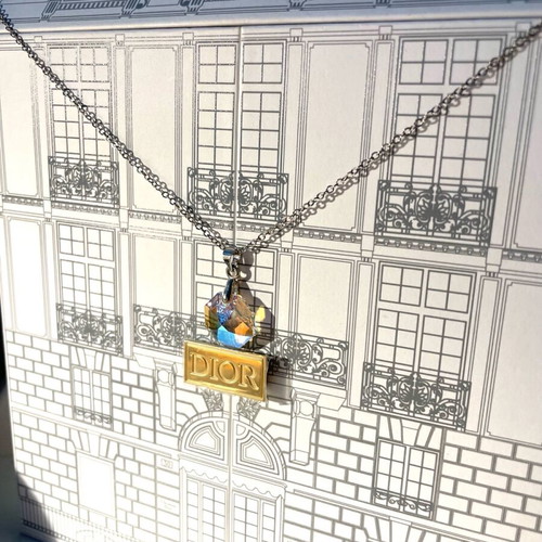 Swarovski necklace with multicolor stone new unworn