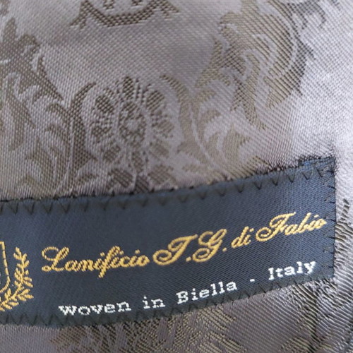 Sand men's suit used, gray, size XL, Italian fabric Lanificio T.G. di Fabio