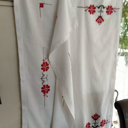 Handmade Linen Tablecloth with Traditional Embroidery, New