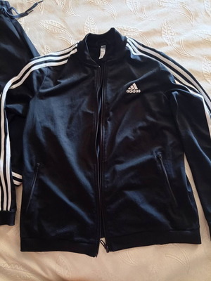 Adidas Primegreen women's tracksuit set like new, black with white stripes