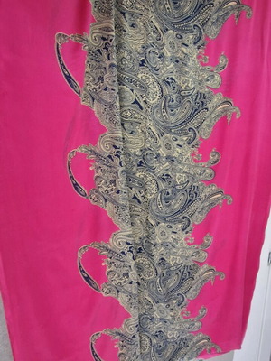 Silk fabric new, 3 meters, beautiful color combination