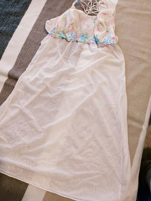 Women's nightdress like new, transparent with bust design, mini