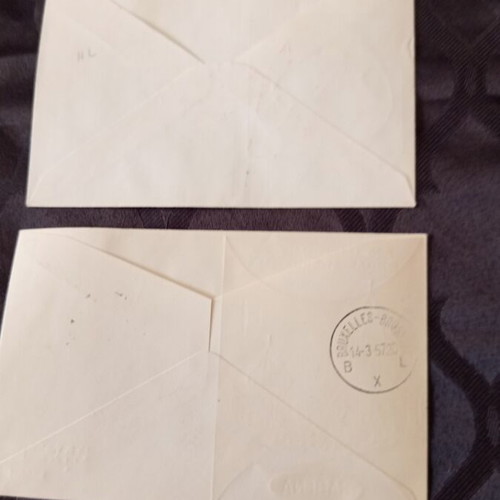 First Flights Belgium Sabena 1957 and 1963 used stamps
