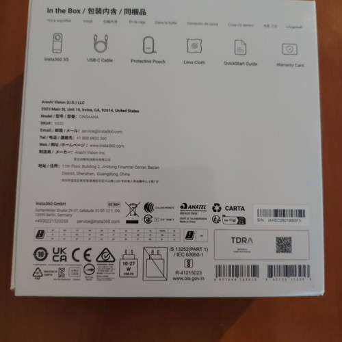 Insta360 X5 Satin White Limited Edition camera new