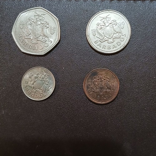 Set of 4 Barbados coins