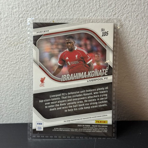 Ibrahim Konate Panini Prizm silver mosaic card new