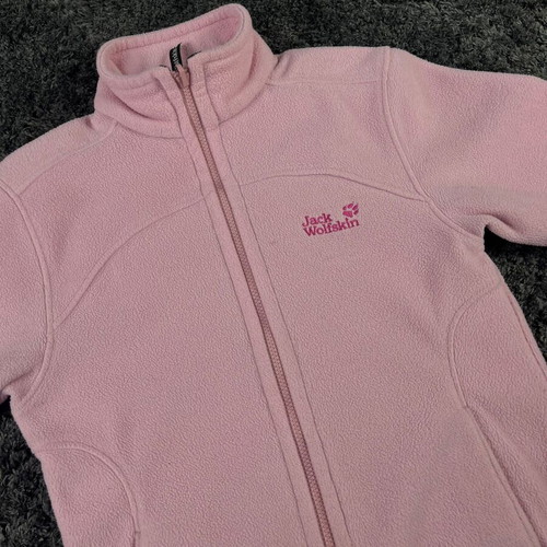 Jack Wolfskin Taunus Big Paw fleece jacket like new, women's, pink, XS
