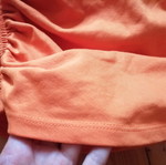 Zara asymmetric one-shoulder top with side ruching, orange, size L