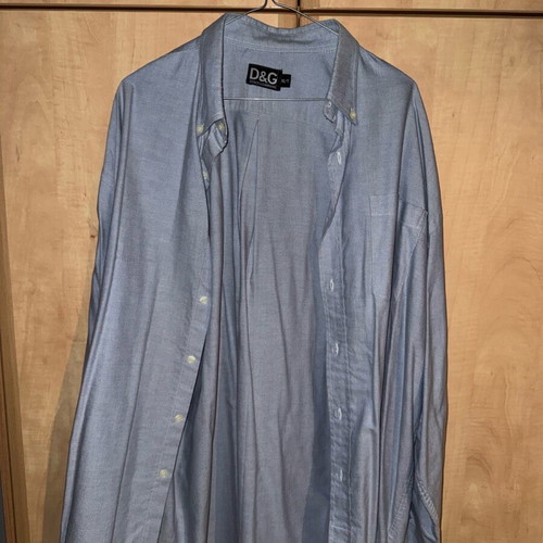 D&G Dolce & Gabbana Oxford shirt used, turquoise, size XXL