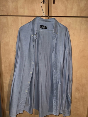D&G Dolce & Gabbana Oxford shirt used, turquoise, size XXL