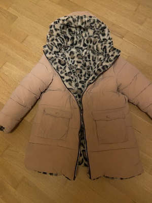 Allouette reversible jacket for girl 9 years, used, rose color, missing belt