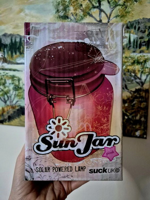 Sun Jar ηλιακό διακοσμητικό βάζο led καινούργιο, ροζ