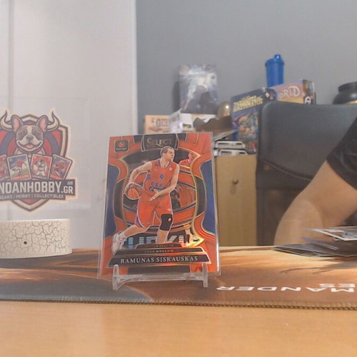 Ramunas Siskauskas 2025-26 Panini Select EuroLeague Concourse Orange/Red Prizm Parallel Card like new