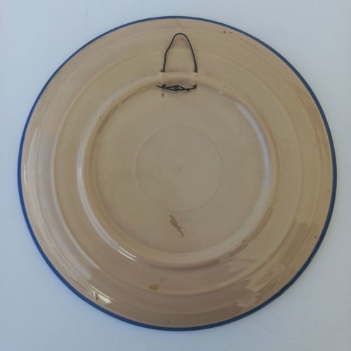 Vintage handmade decorative ceramic plate like new, hand-painted