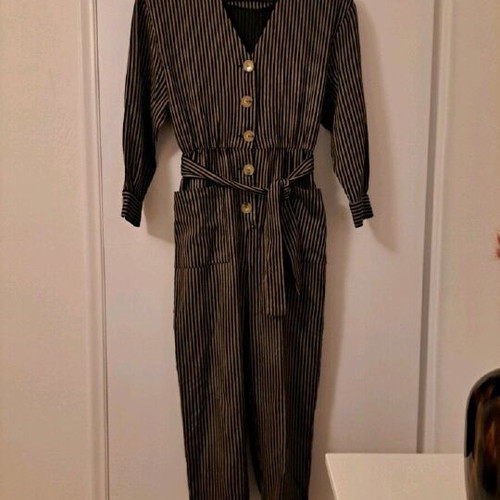 Zara One-Piece Jumpsuit New Black and Brown Size S