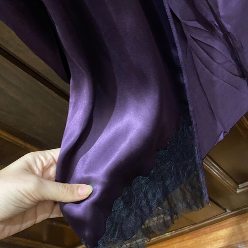Neyret Paris silk robe XS like new, purple, 100% silk