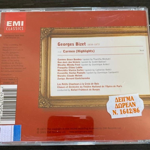Georges Bizet Carmen Highlights CD new, box set of 3