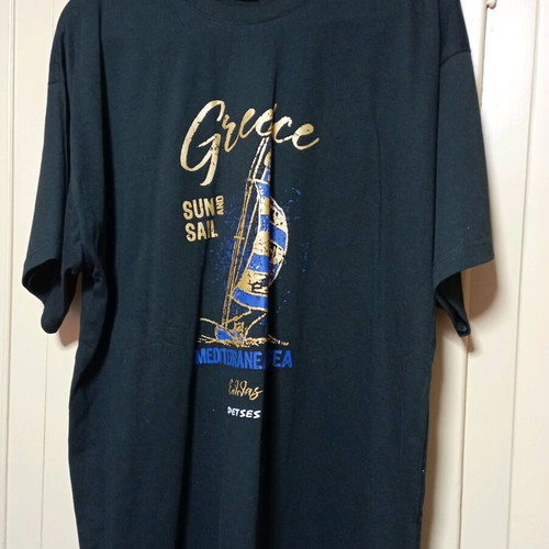 Cotton t-shirt Greece Spetses new, size XXL, black