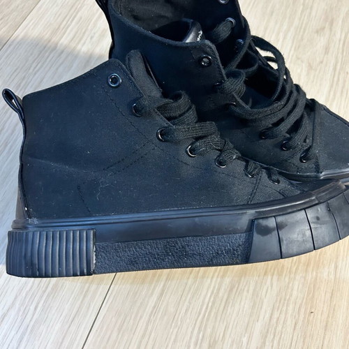 Tamaris canvas boots like new, black, size 37
