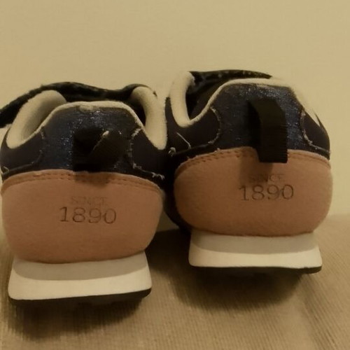 Us Polo Athletic Shoes for Girls size 27 like new, beige and blue