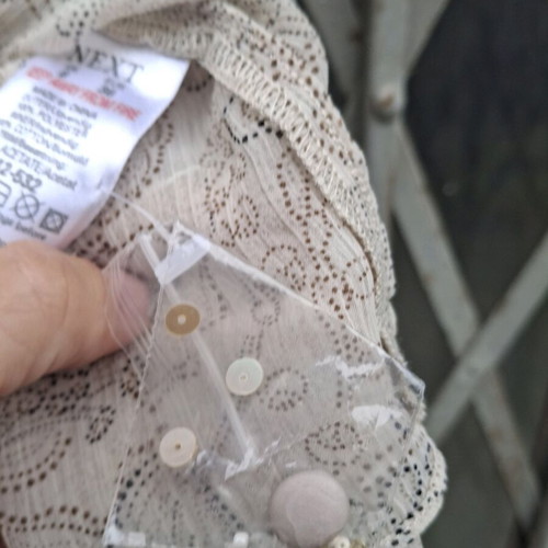 Next Y2K Belted Button Down Shirt with Sequins like new, size S