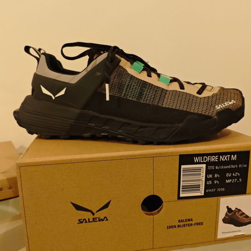 Salewa Wildfire NXT Approach Shoes like new, EU 42.5, brown and green