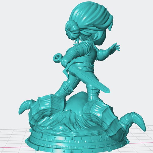 3D Ciri The Witcher unpainted model new
