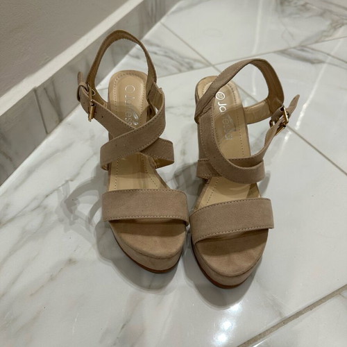 Platform sandals beige size 37 used