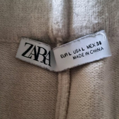 Knitted cream pants like new, comfortable fit size L