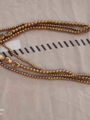 Gold triple necklace statement piece like new