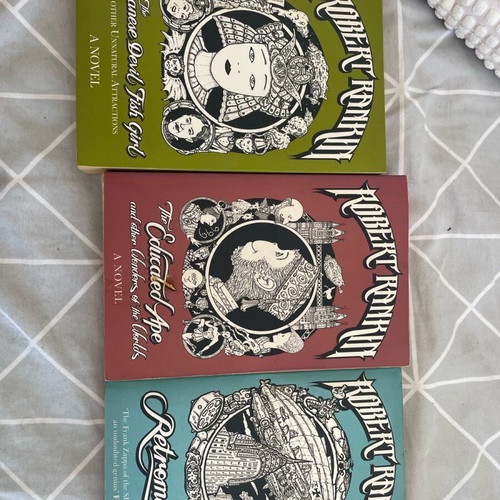 Robert Rankin books used, set of 3, English