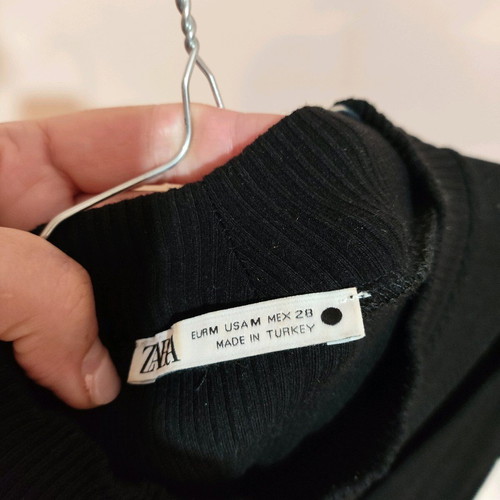 Zara ribbed long dress like new, size M, black