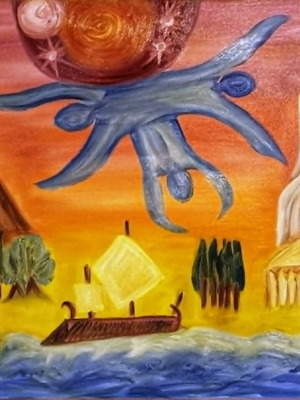 Oil Painting on Canvas Aeolus and Odyssey by Ioanna new