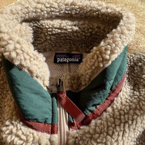 Patagonia fleece jacket used, beige, size L
