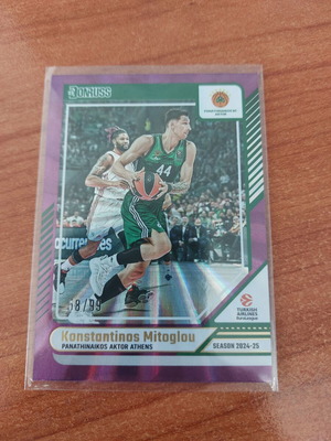2024-25 Panini Donruss Euroleague Dinos Mitoglou Purple /99 Collectible Card like new